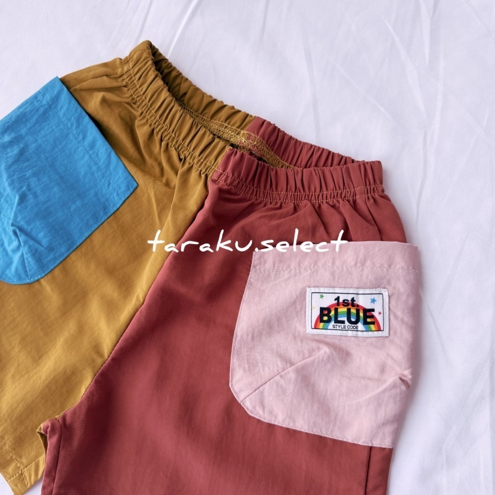 幼兒短褲｜現貨 93~109cm｜正韓童裝 韓國製 1stblue 配色短褲 輕量 尼龍短褲 幼兒園穿搭 多樂選物-細節圖7