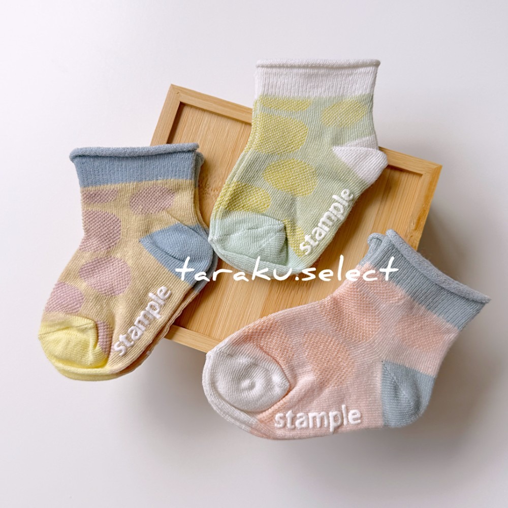寶寶襪｜現貨 11-13cm｜日本stample 寶寶襪3雙組。日本童裝 止滑襪 寶寶襪 幼兒襪 多樂選物-細節圖2
