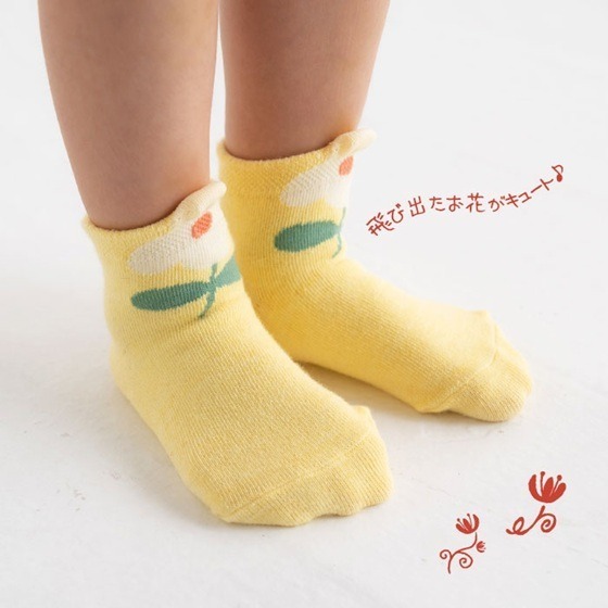 寶寶襪｜現貨 13-15cm｜日本stample 寶寶襪3雙組。日本童裝 止滑襪 寶寶襪 幼兒襪 花朵貓咪襪子多樂選物-細節圖6