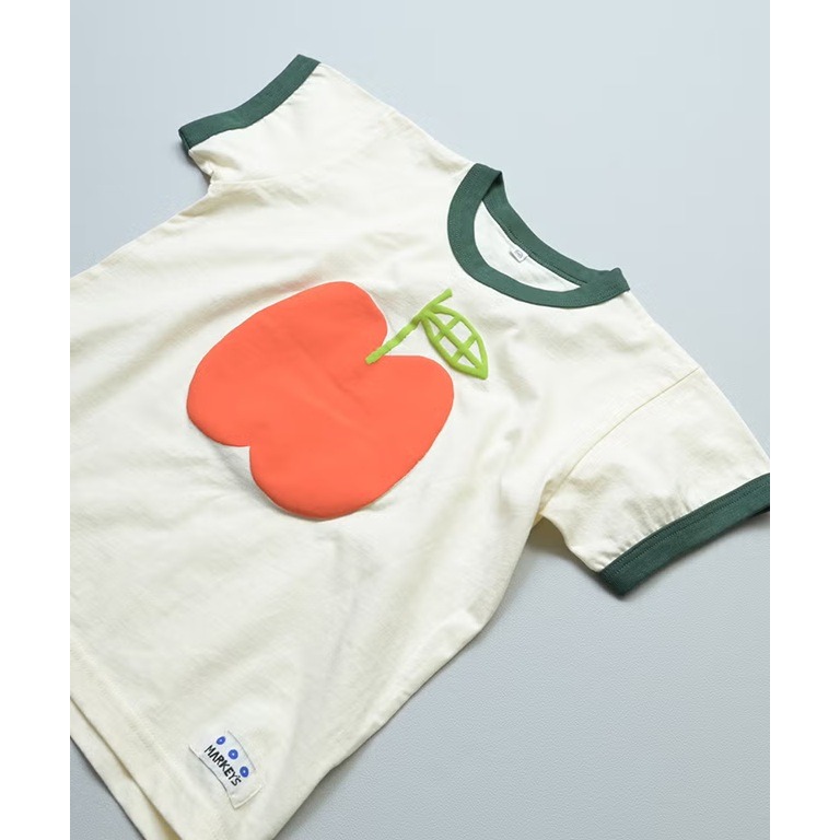 短袖T恤｜現貨 120cm｜福利良品 Markey＇s 幼童短袖蘋果上衣。日本童裝 純棉T恤 男童女童上衣  多樂選物-細節圖3