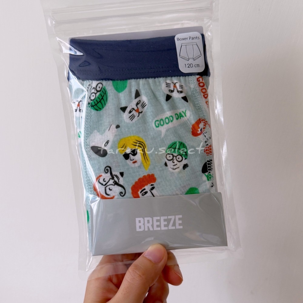 男童四角內褲｜現貨 110~130cm｜多款可選。日本童裝 BREEZE 純棉 四角褲 老虎 鯊魚 內褲 多樂選物-細節圖3