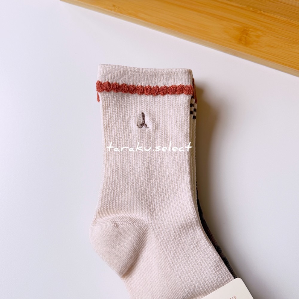 童襪｜現貨 15~20cm｜幼兒襪3雙組。日本童裝 &mignon 素色襪 條紋襪 兒童襪子 中筒襪 兒童襪 多樂選物-細節圖2