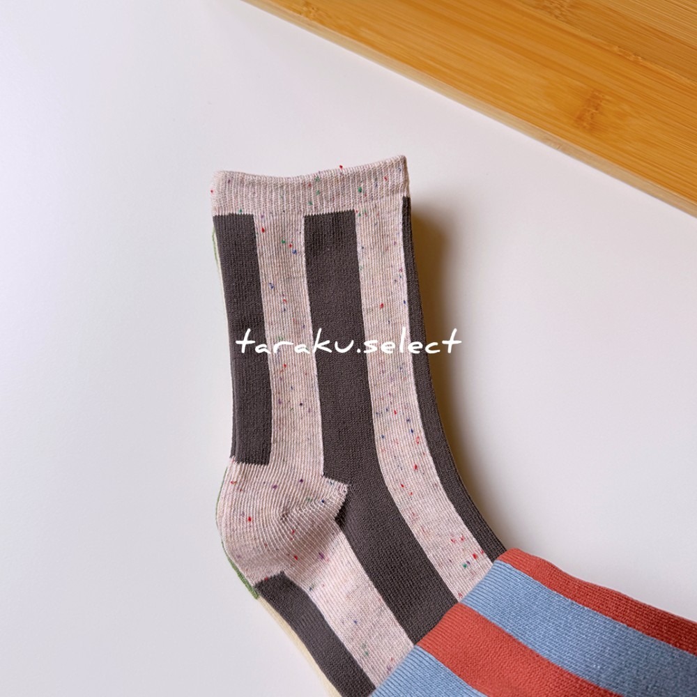童襪｜現貨 15~20cm｜幼兒襪3雙組。日本童裝 &mignon 素色襪 條紋襪 兒童襪子 中筒襪 兒童襪 多樂選物-細節圖6