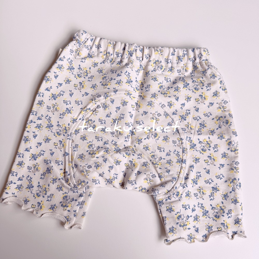 女寶內搭褲｜現貨 80cm｜木耳邊女寶短褲。日本童裝 女寶內搭褲 五分褲 荷葉邊 毛圈內裏 多樂選物-細節圖4