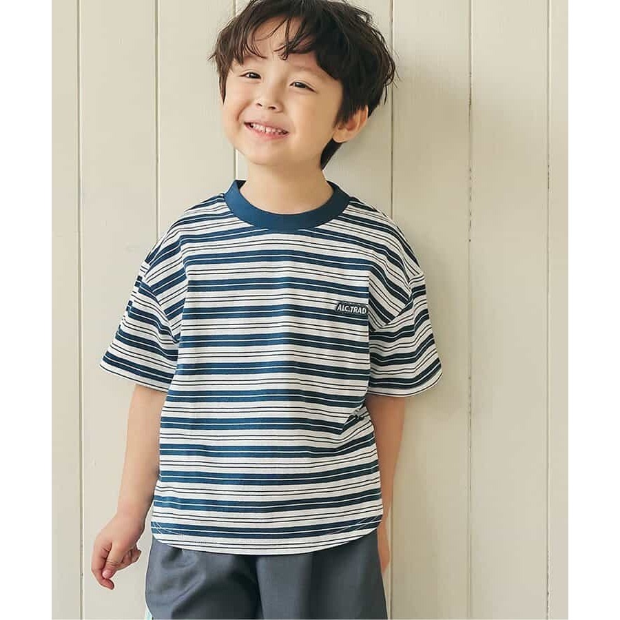幼童上衣｜現貨 120cm｜日本apres les cours 條紋短袖上衣。日本童裝 幼兒T恤 幼兒園穿搭 多樂選物-細節圖5