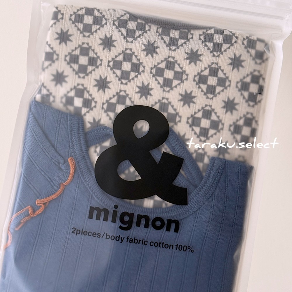 短袖內衣｜現貨 90 95 100cm｜&mignon 幼兒純棉內衣2件組。日本童裝 復古花紋 木耳邊 多樂選物-規格圖8