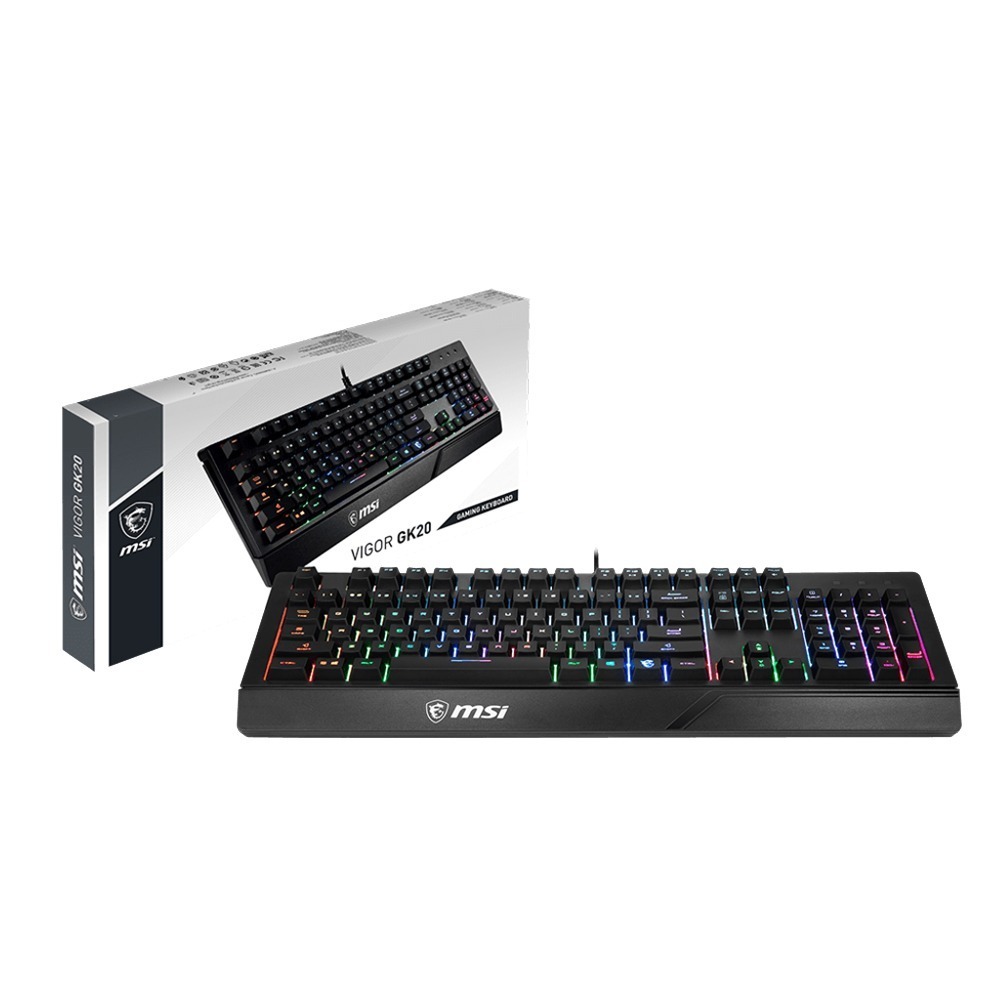 MSI 微星 Vigor GK20 電競鍵盤 防潑水(含稅，附發票)-細節圖2