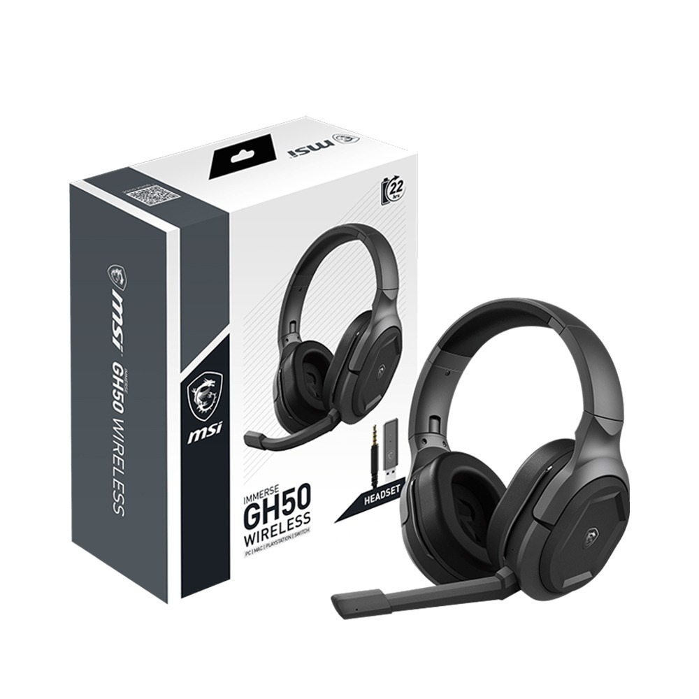 MSI 微星 IMMERSE GH50 WIRELESS 無線電競耳機 (含稅，附發票)-細節圖2