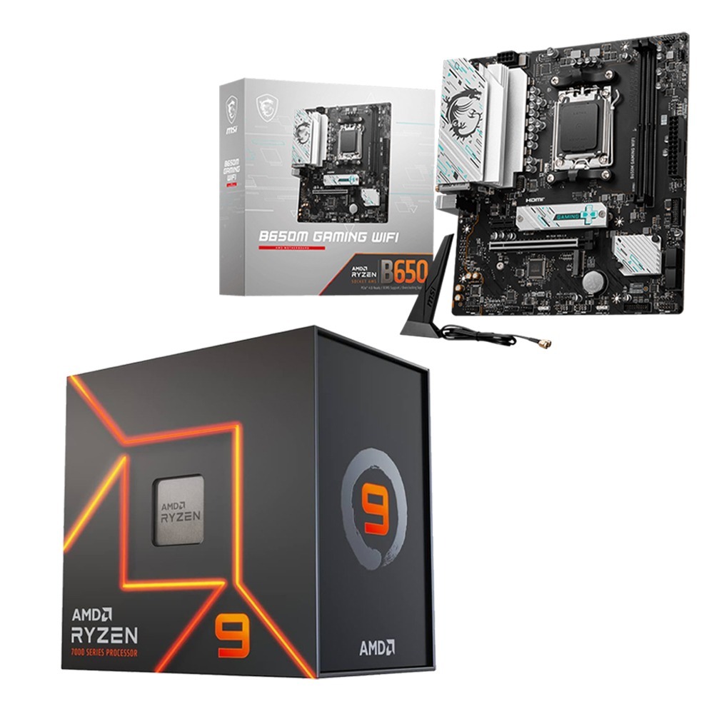 AMD 超微 R9-7900X+微星 B650M GAMING WIFI 主機板 (含稅，附發票)-細節圖2