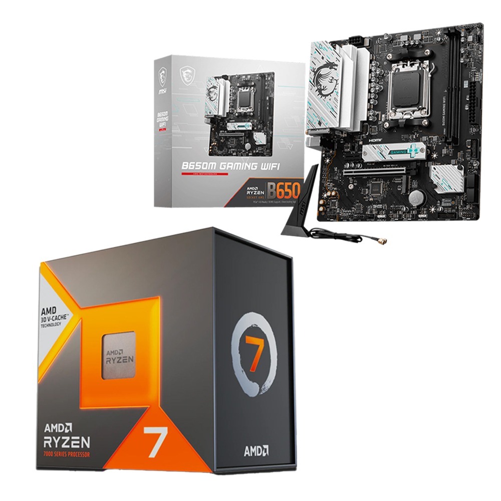AMD 超微 R7-7800X3D+微星 B650M GAMING WIFI 主機板 (含稅，附發票)-細節圖2