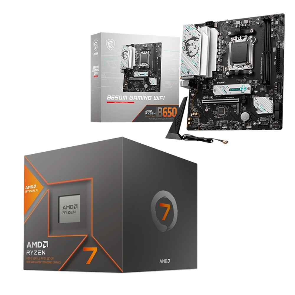 AMD 超微 R7-8700G+微星 B650M GAMING WIFI 主機板 (含稅，附發票)-細節圖2