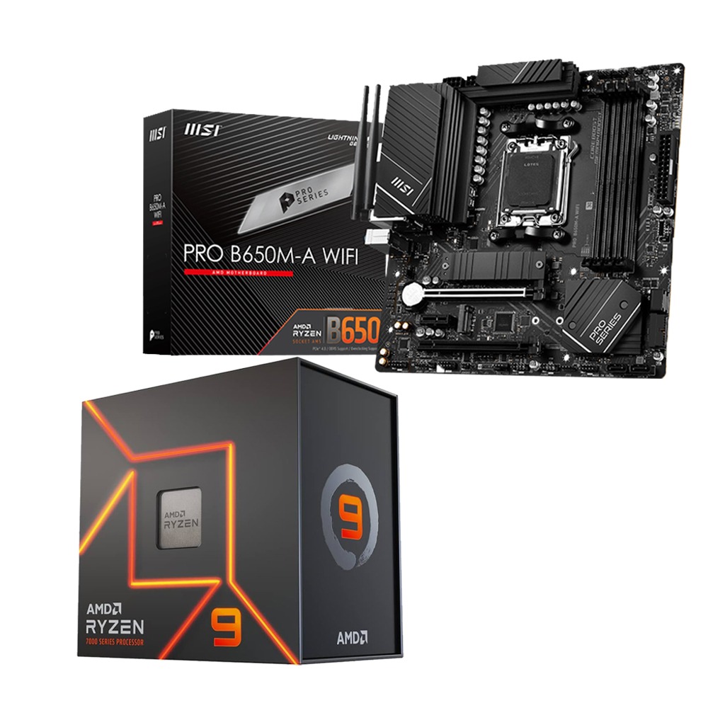 AMD R9-7900X+微星 B650M-A WIFI 主機板 (含稅，附發票)-細節圖2