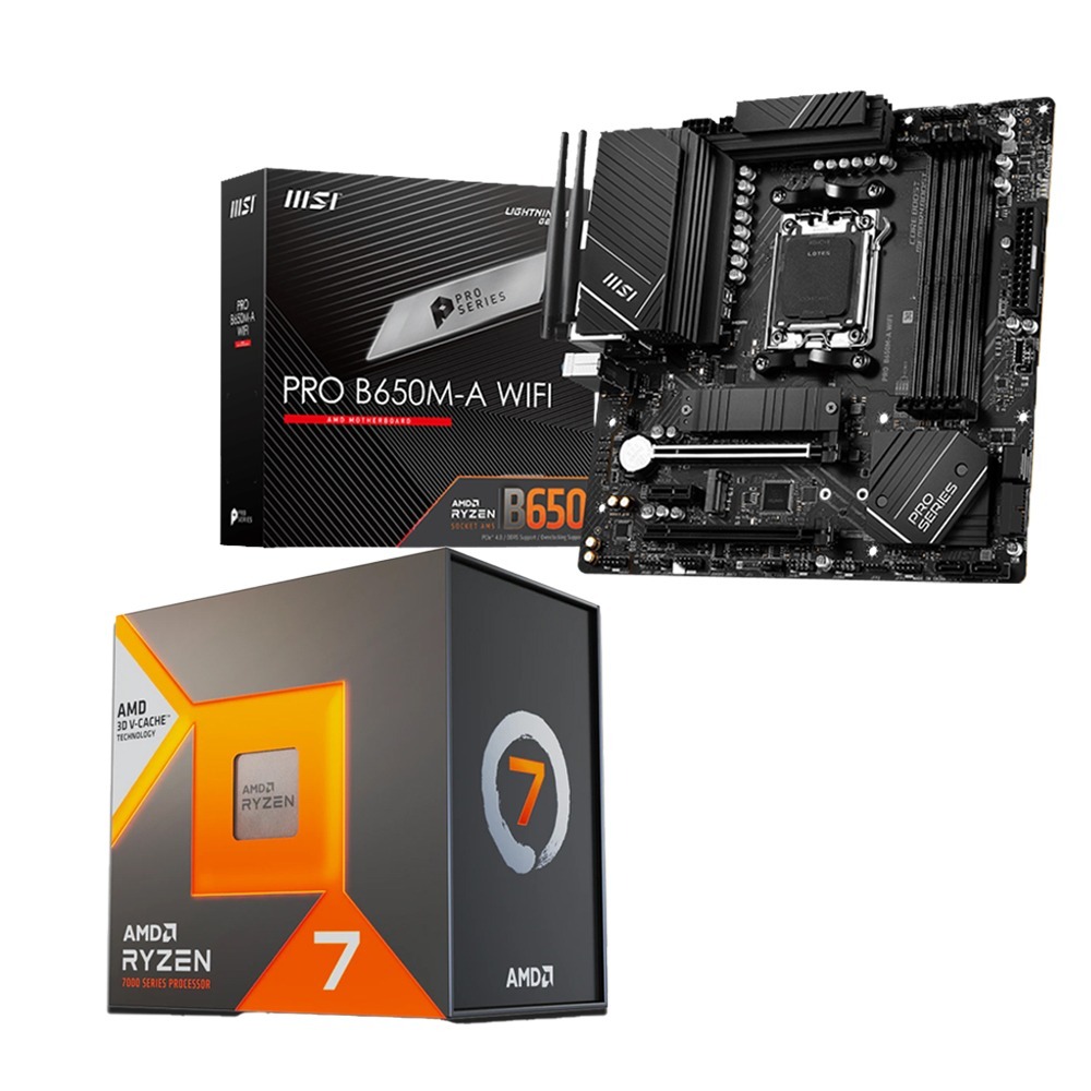 AMD R7-7800X3D+微星 B650M-A WIFI 主機板 (含稅，附發票)-細節圖2