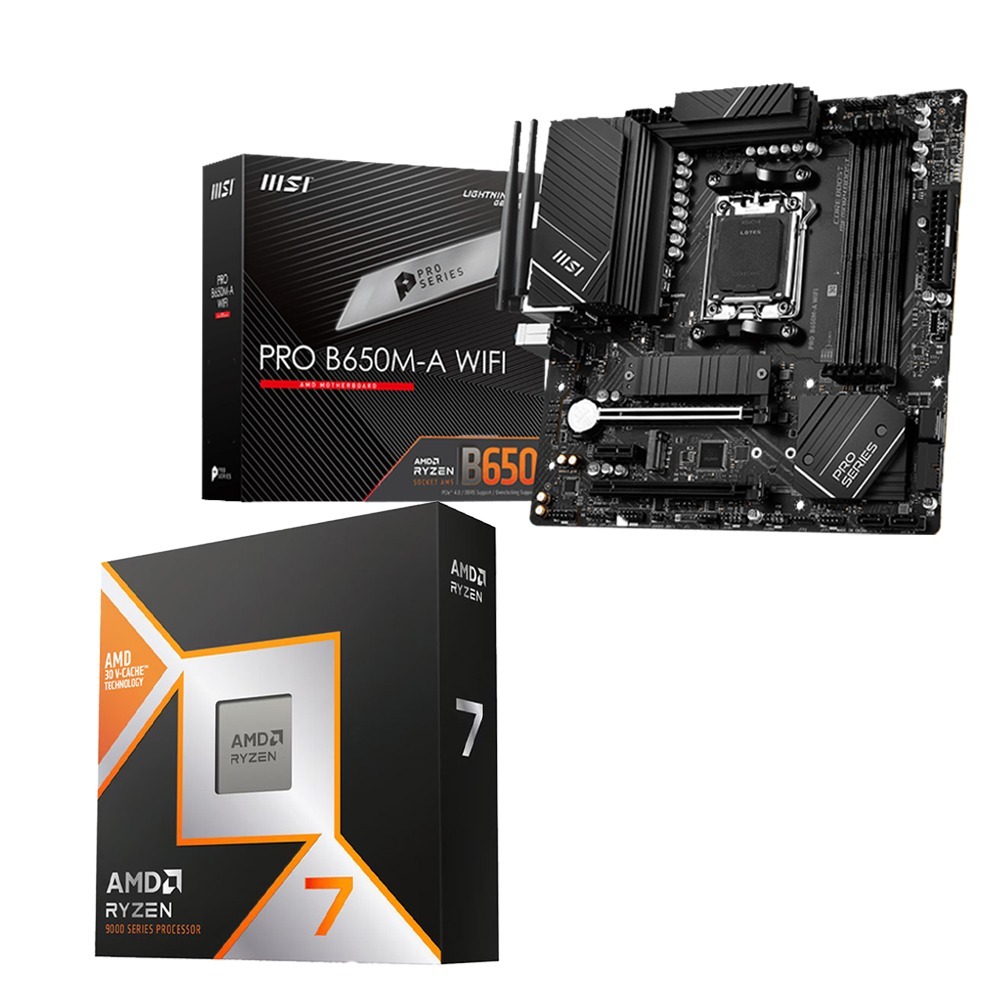 AMD R7-9800X3D+微星 B650M-A WIFI 主機板 (含稅，附發票)-細節圖2