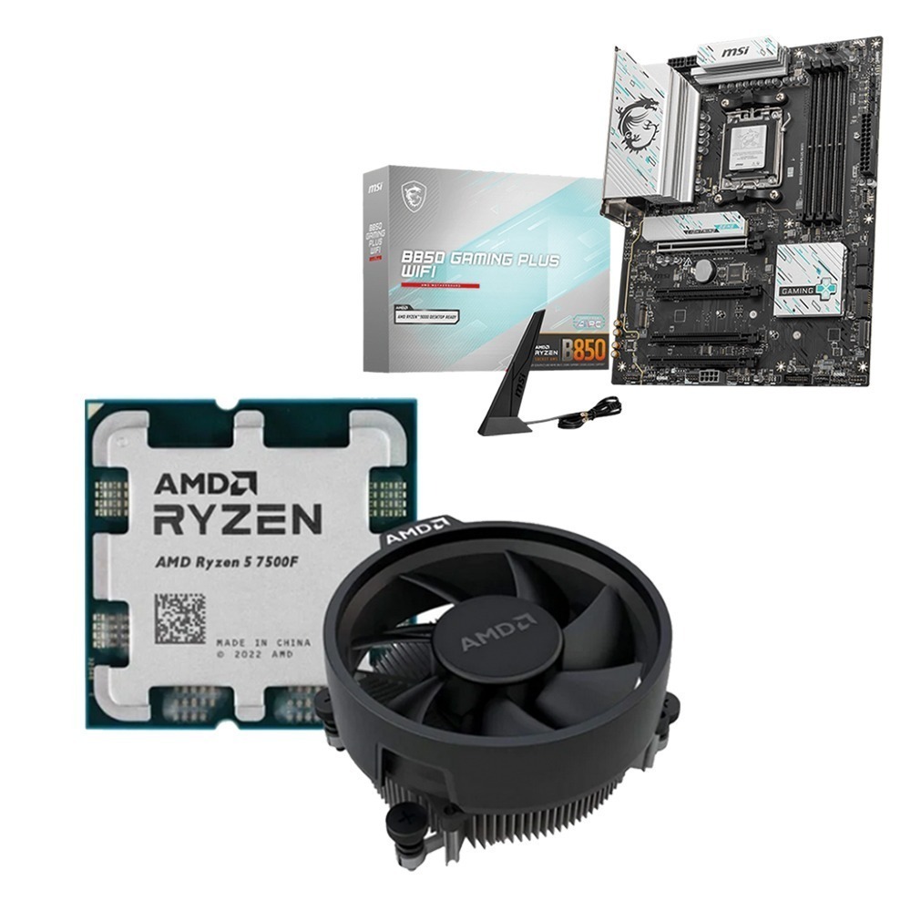 AMD R5-7500F MPK 無彩盒+微星 B850 GAMING PLUS WIFI 主機板 (含稅，附發票)-細節圖2