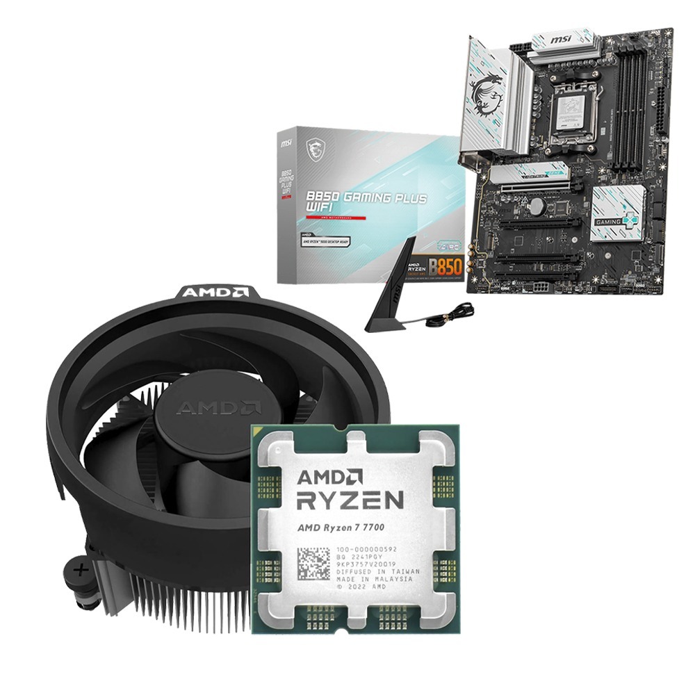 AMD R7-7700 MPK 無彩盒+微星 B850 GAMING PLUS WIFI 主機板 (含稅，附發票)-細節圖2