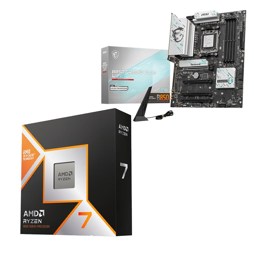 AMD R7-9800X3D+微星 B850 GAMING PLUS WIFI 主機板 (含稅，附發票)-細節圖2