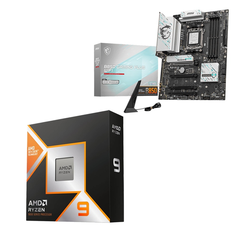 AMD R9-9900X3D+微星 B850 GAMING PLUS WIFI 主機板 (含稅，附發票)-細節圖2
