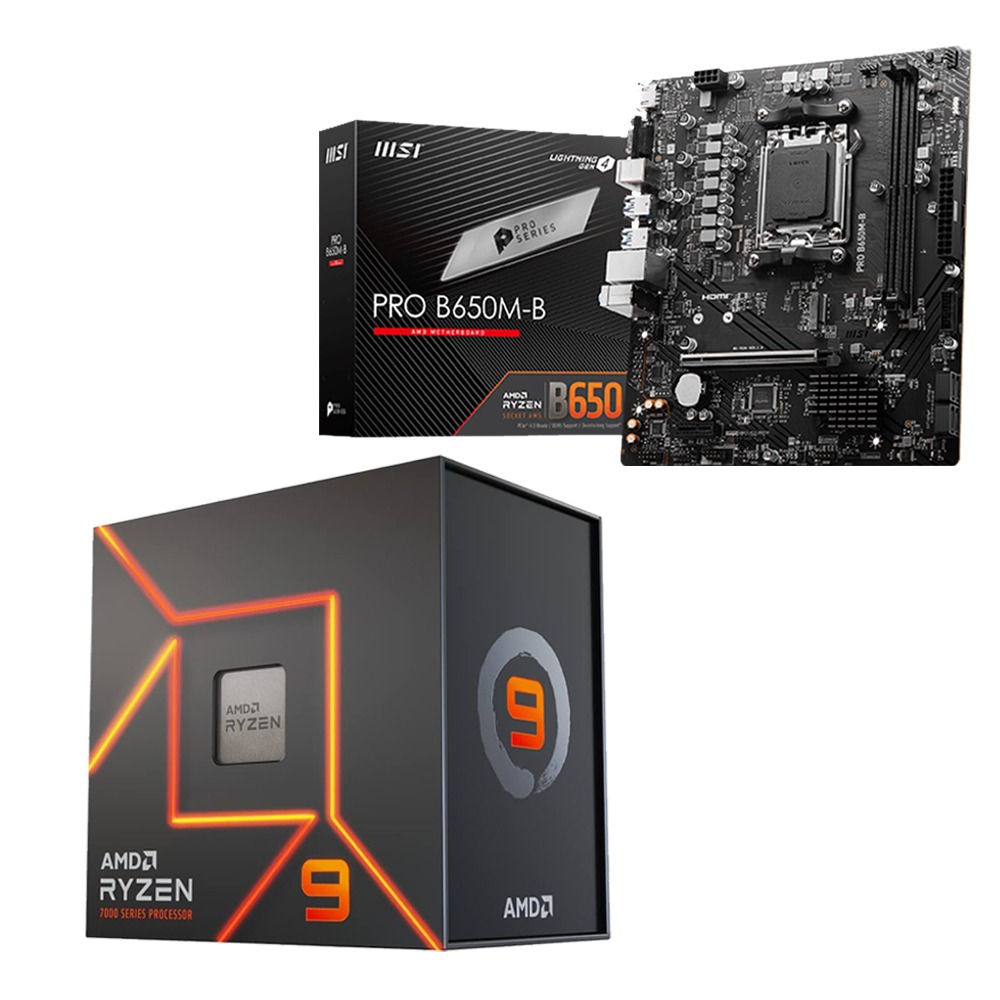 AMD R9-7900X+微星 B650M-B 主機板 (含稅，附發票)-細節圖2