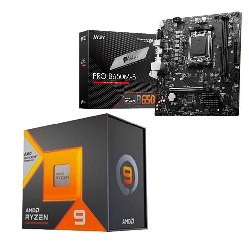 AMD R9-7900X3D+微星 B650M-B 主機板 (含稅，附發票)-細節圖2