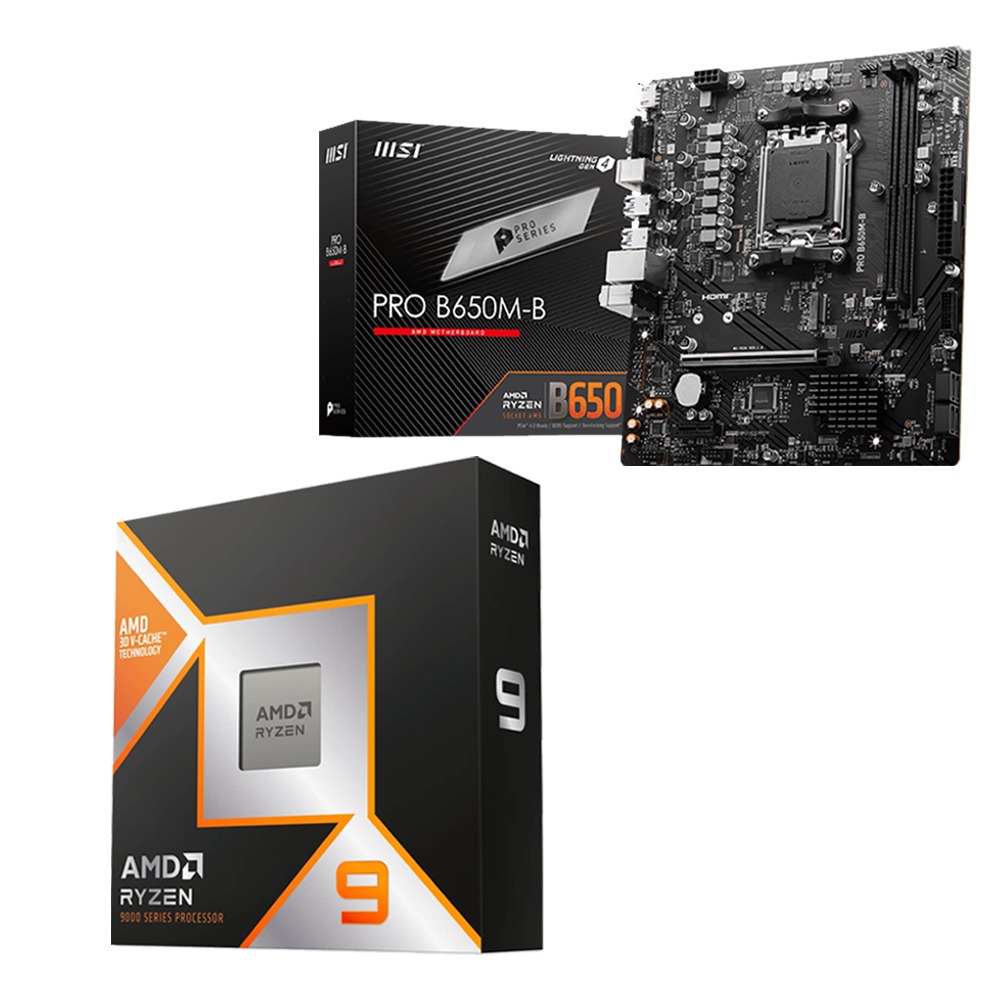 AMD R9-9950X3D+微星 B650M-B 主機板 (含稅，附發票)-細節圖2