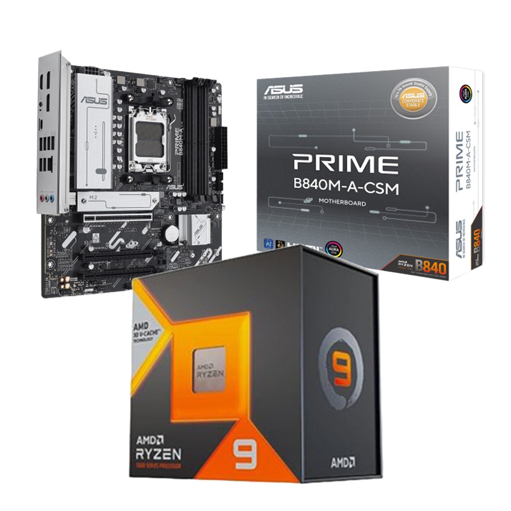 AMD R9-7900X3D+華碩 B840M-A D5-CSM 主機板 (含稅，附發票)-細節圖2