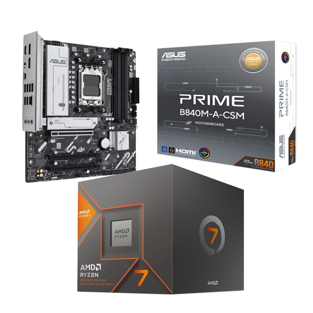 AMD R7-8700G+華碩 B840M-A D5-CSM 主機板 (含稅，附發票)-細節圖2