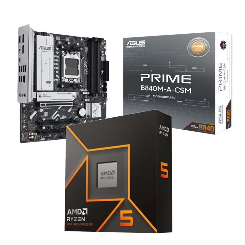 AMD R5-9600X+華碩 B840M-A D5-CSM 主機板 (含稅，附發票)-細節圖2