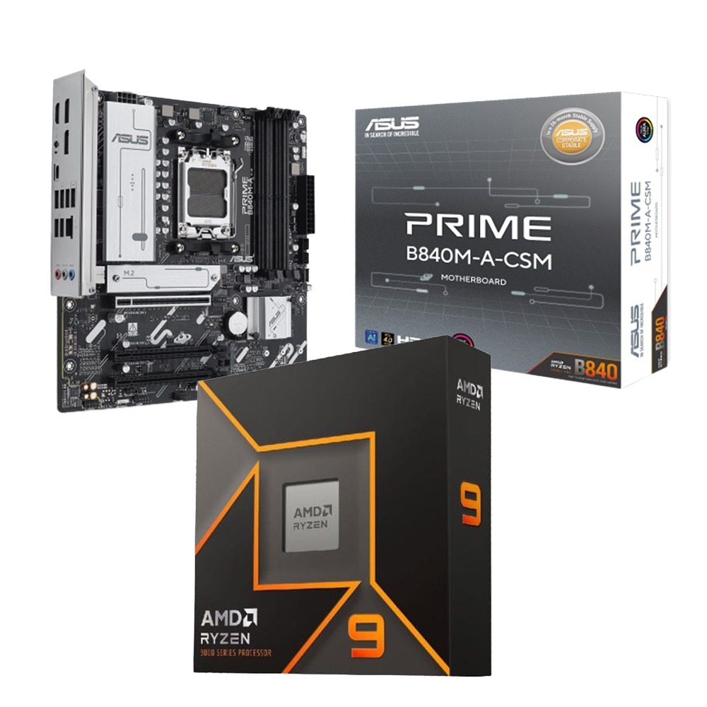 AMD R9-9950X+華碩 B840M-A D5-CSM 主機板 (含稅，附發票)-細節圖2