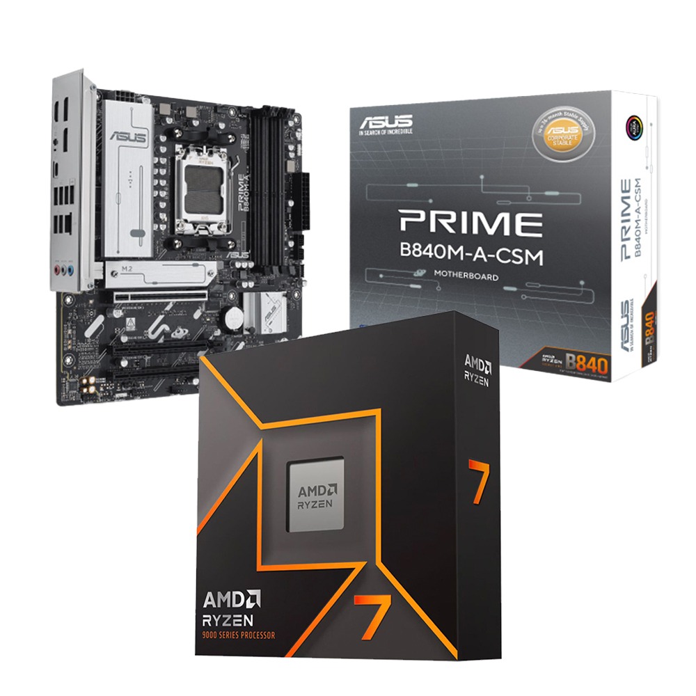 AMD R7-9700X+華碩 B840M-A D5-CSM 主機板 (含稅，附發票)-細節圖2