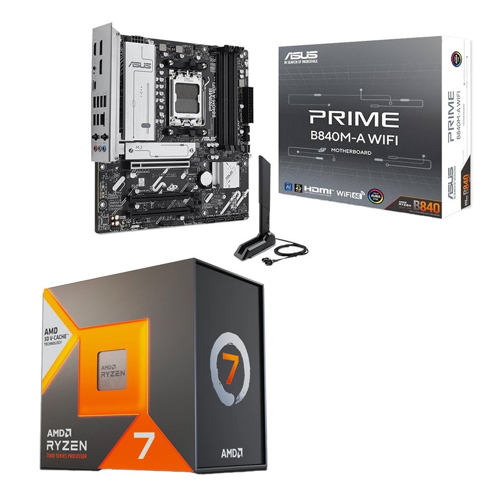 AMD R7-7800X3D+華碩 B840M-A WIFI 主機板 (含稅，附發票)-細節圖2