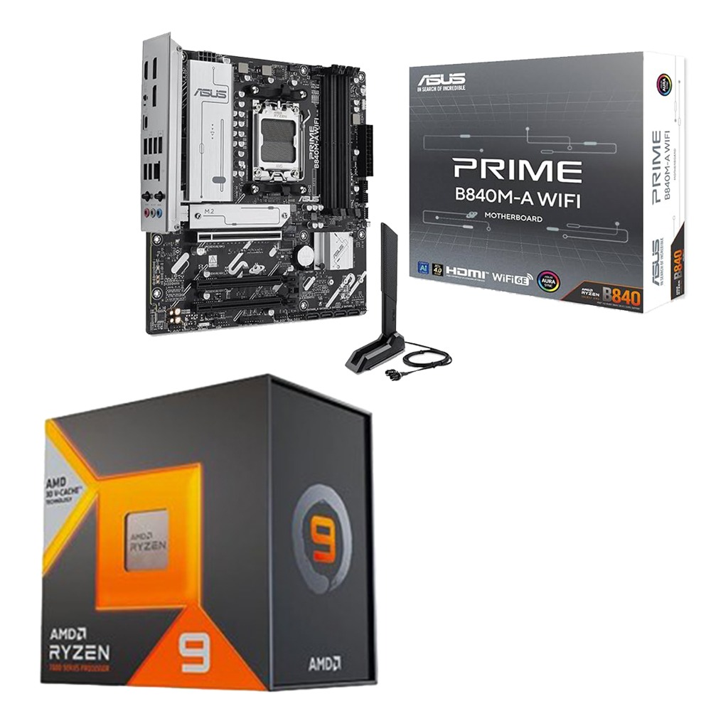 AMD R9-7900X3D+華碩 B840M-A WIFI 主機板 (含稅，附發票)-細節圖2