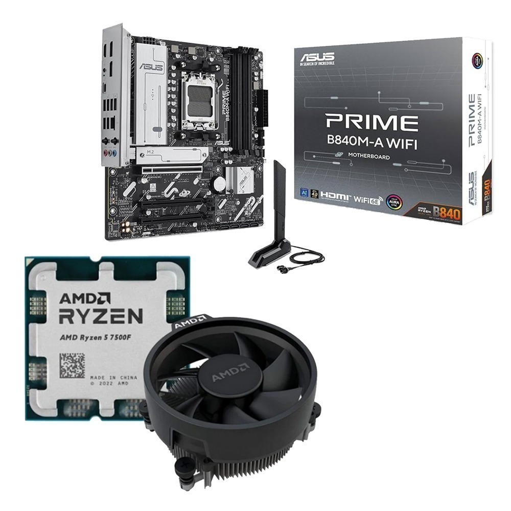 AMD R5-7500F MPK 無彩盒+華碩 B840M-A WIFI 主機板 (含稅，附發票)-細節圖2