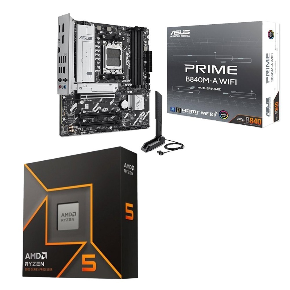 AMD R5-9600X +華碩 B840M-A WIFI 主機板 (含稅，附發票)-細節圖2