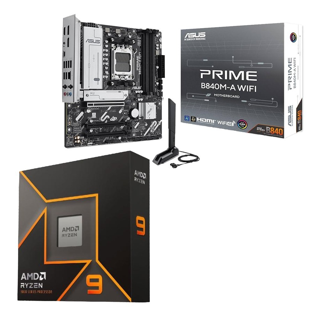 AMD R9-9950X +華碩 B840M-A WIFI 主機板 (含稅，附發票)-細節圖2