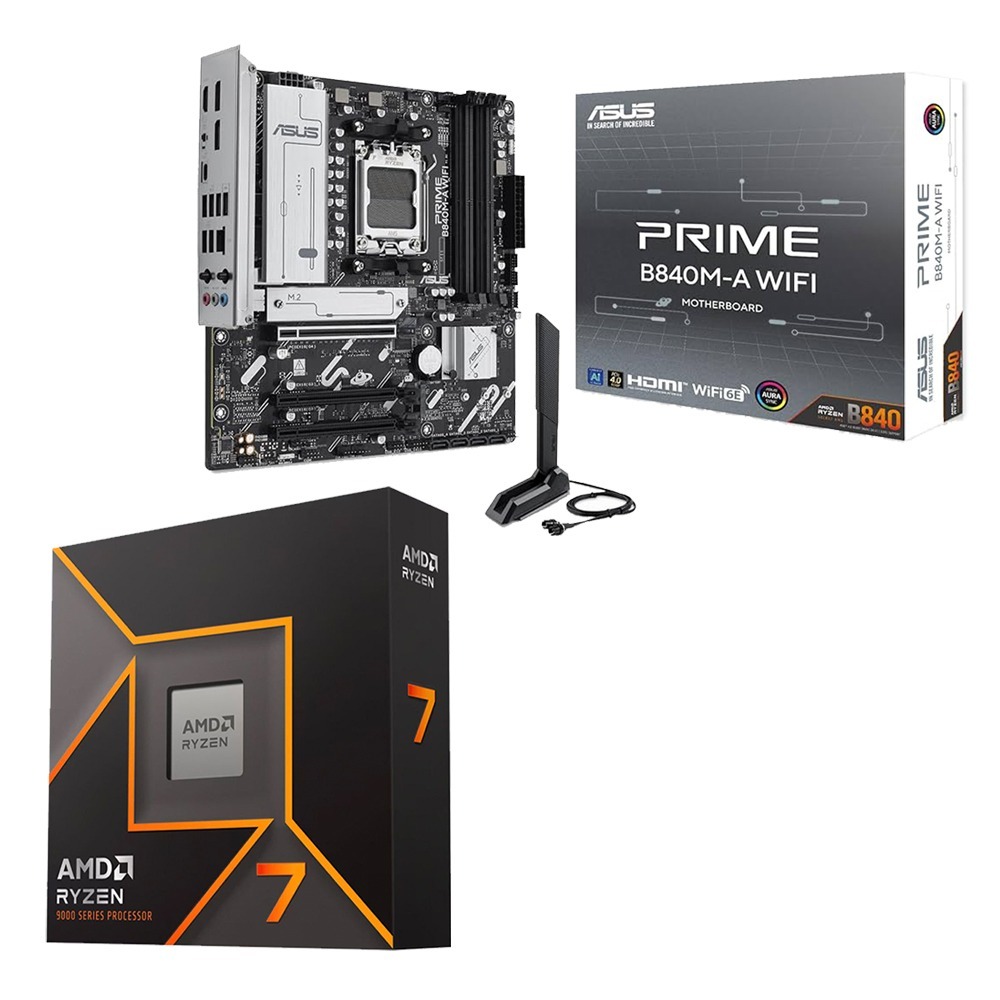 AMD R7-9700X+華碩 B840M-A WIFI 主機板 (含稅，附發票)-細節圖2