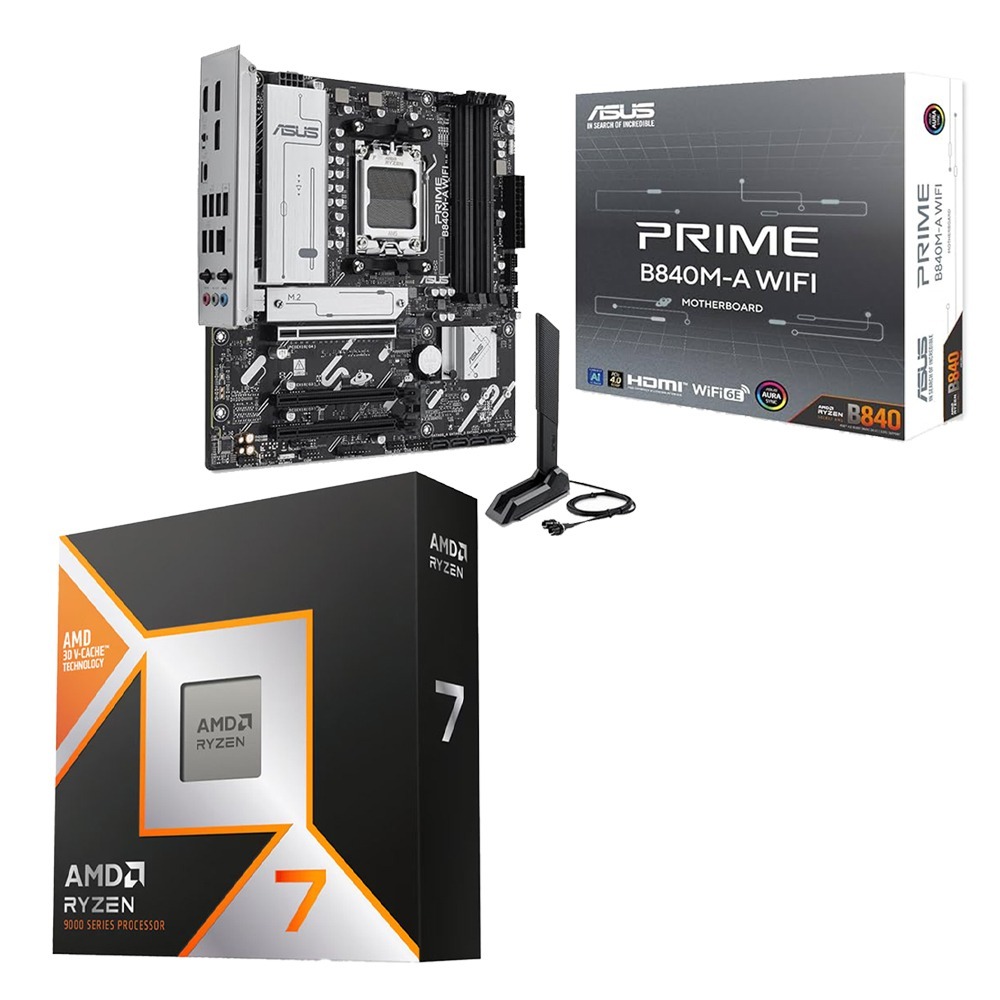 AMD R7-9800X3D+華碩 B840M-A WIFI 主機板 (含稅，附發票)-細節圖2