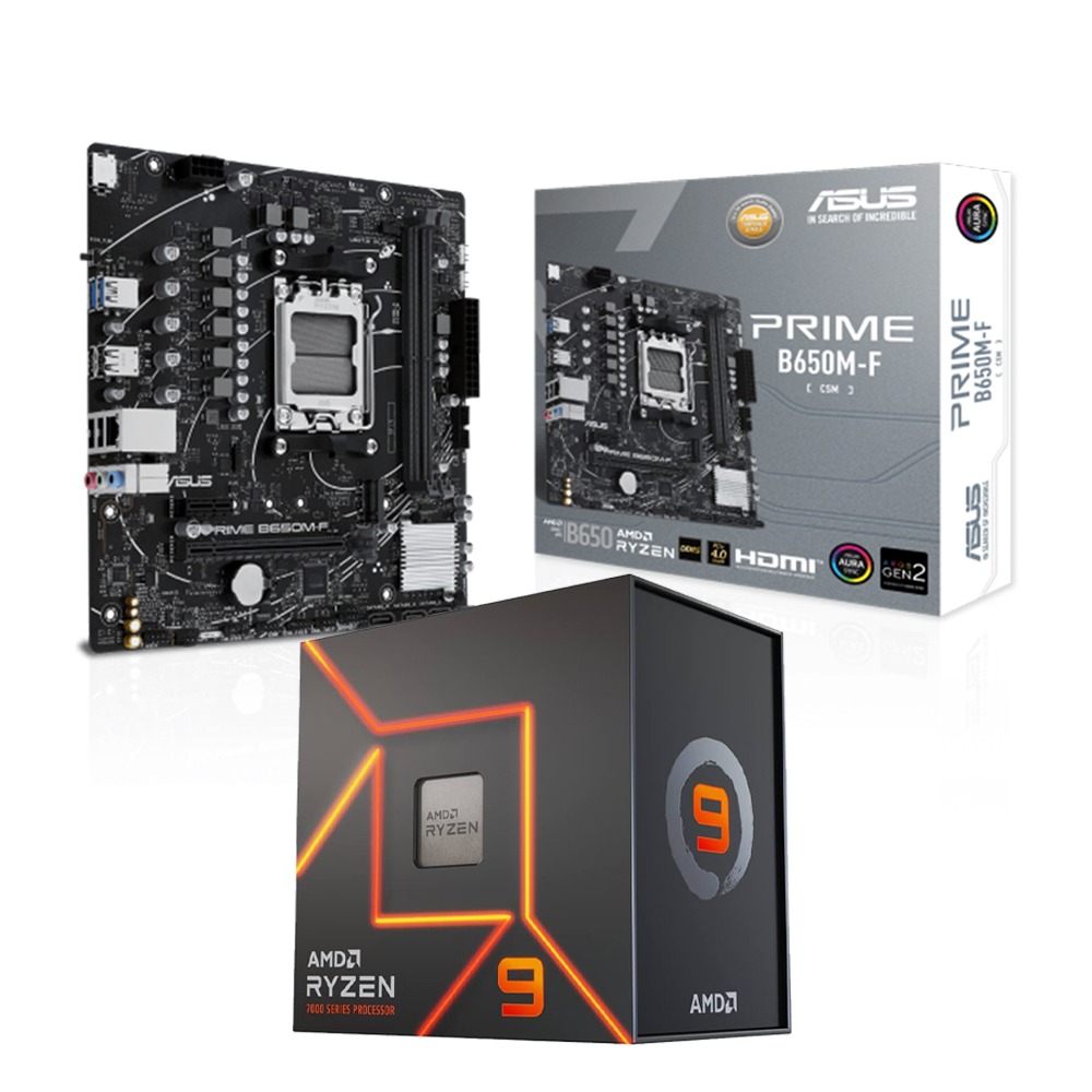 AMD R9-7900X+華碩 B650M-F D5-CSM 主機板 (含稅，附發票)-細節圖2