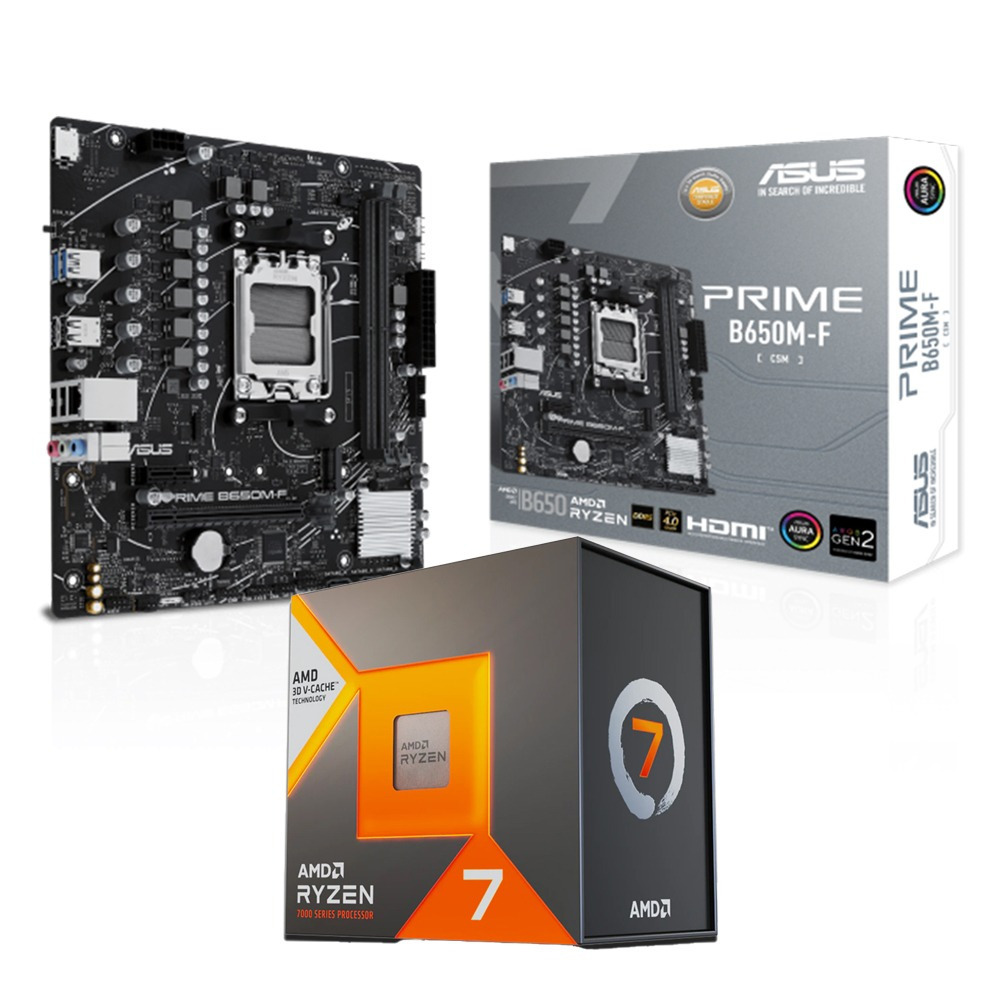 AMD R7-7800X3D+華碩 B650M-F D5-CSM 主機板 (含稅，附發票)-細節圖2