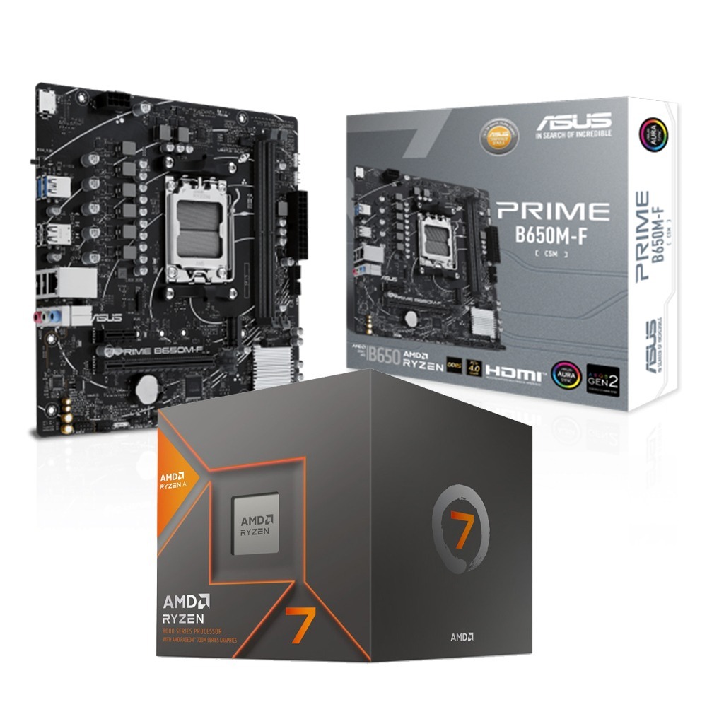 AMD R7-8700G+華碩 B650M-F D5-CSM 主機板 (含稅，附發票)-細節圖2