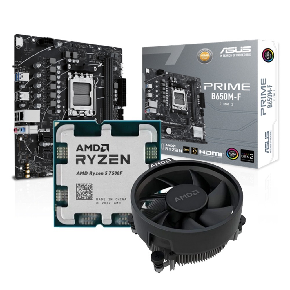 AMD R5-7500F MPK 無彩盒+華碩 B650M-F D5-CSM 主機板 (含稅，附發票)-細節圖2