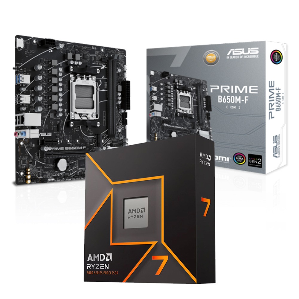 AMD R7-9700X+華碩 B650M-F D5-CSM 主機板 (含稅，附發票)-細節圖2