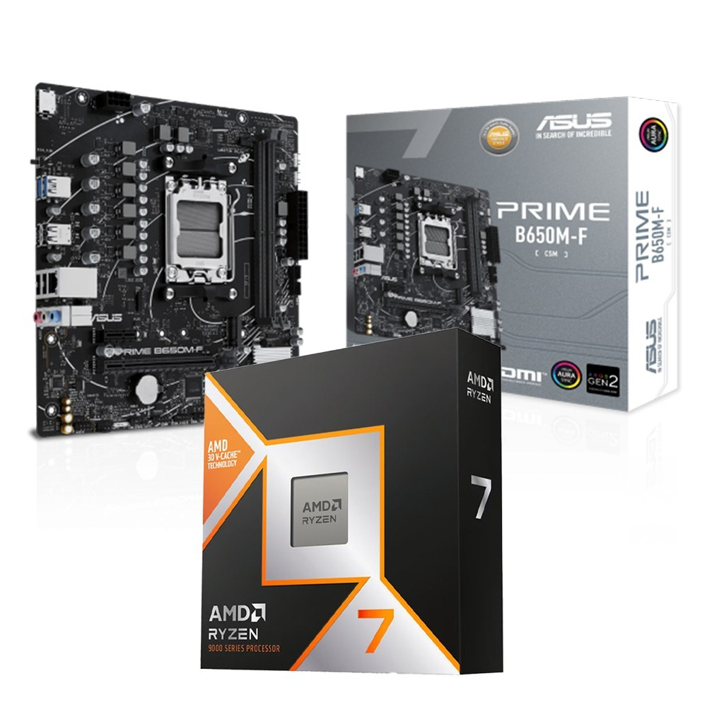 AMD R7-9800X3D+華碩 B650M-F D5-CSM 主機板 (含稅，附發票)-細節圖2