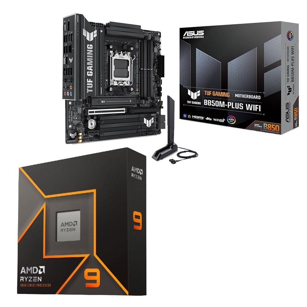 AMD R9-9900X+華碩 TUF GAMING B850M-PLUS WIFI 主機板 (含稅，附發票)-細節圖2