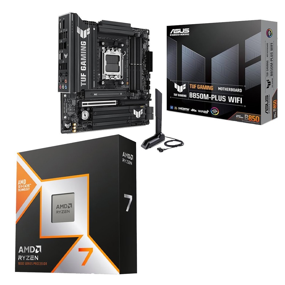 AMD R7-9800X3D+華碩 TUF GAMING B850M-PLUS WIFI 主機板 (含稅，附發票)-細節圖2