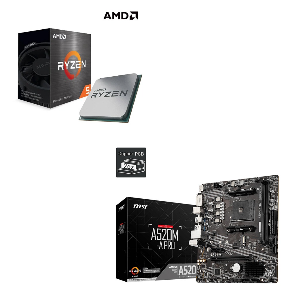 AMD R5-5600GT+MSI A520M-A PRO 主機板 (含稅，附發票)-細節圖2