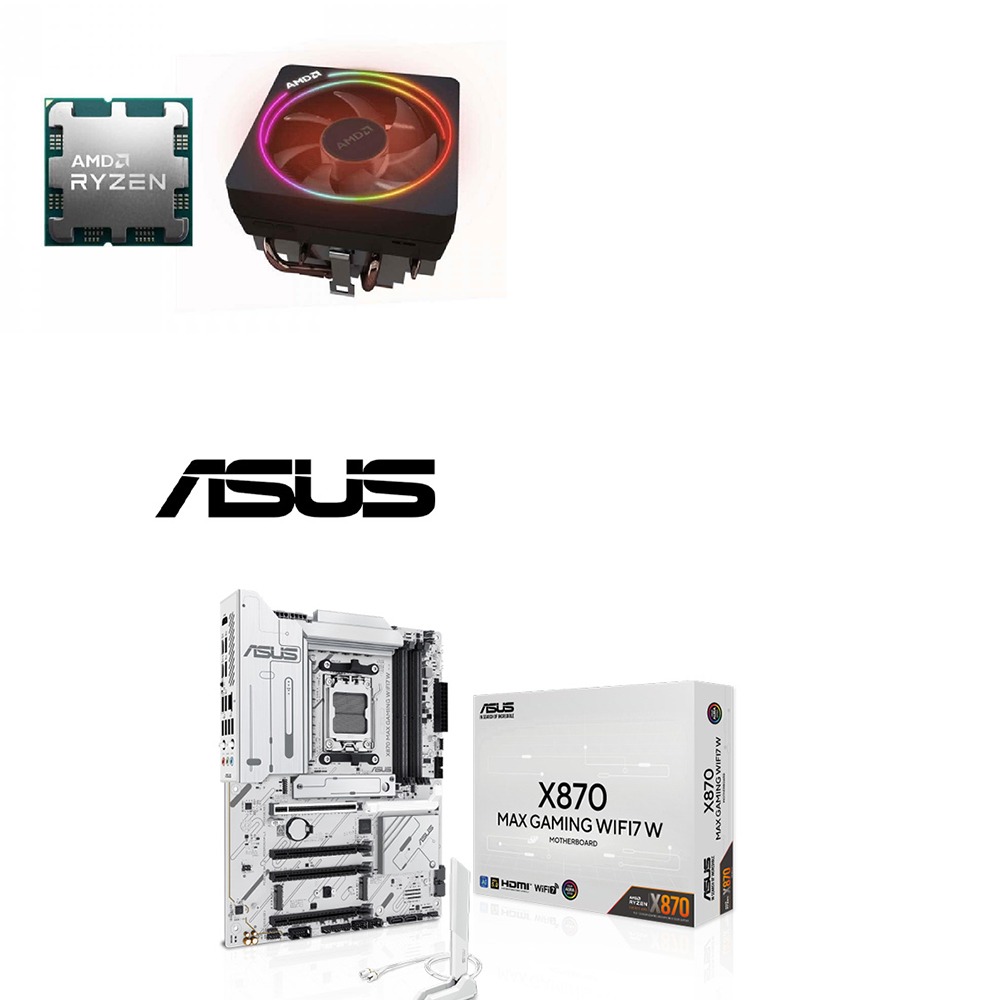 AMD R7-7700 MPK 無彩盒+華碩 X870 MAX GMAING WIFI 7 W主機板(含稅，附發票)-細節圖2