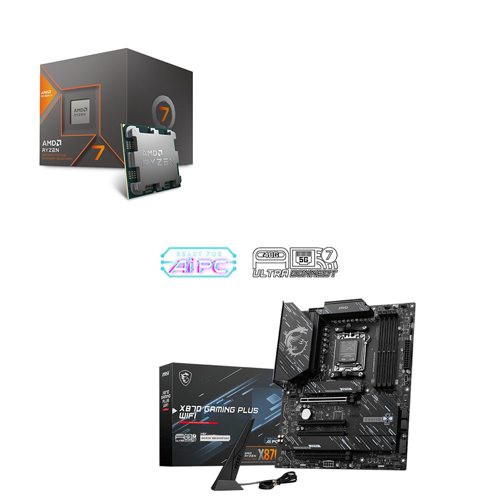 AMD R7-8700G+MSI X870 GAMING PLUS WIFI主機板 (含稅，附發票)-細節圖2