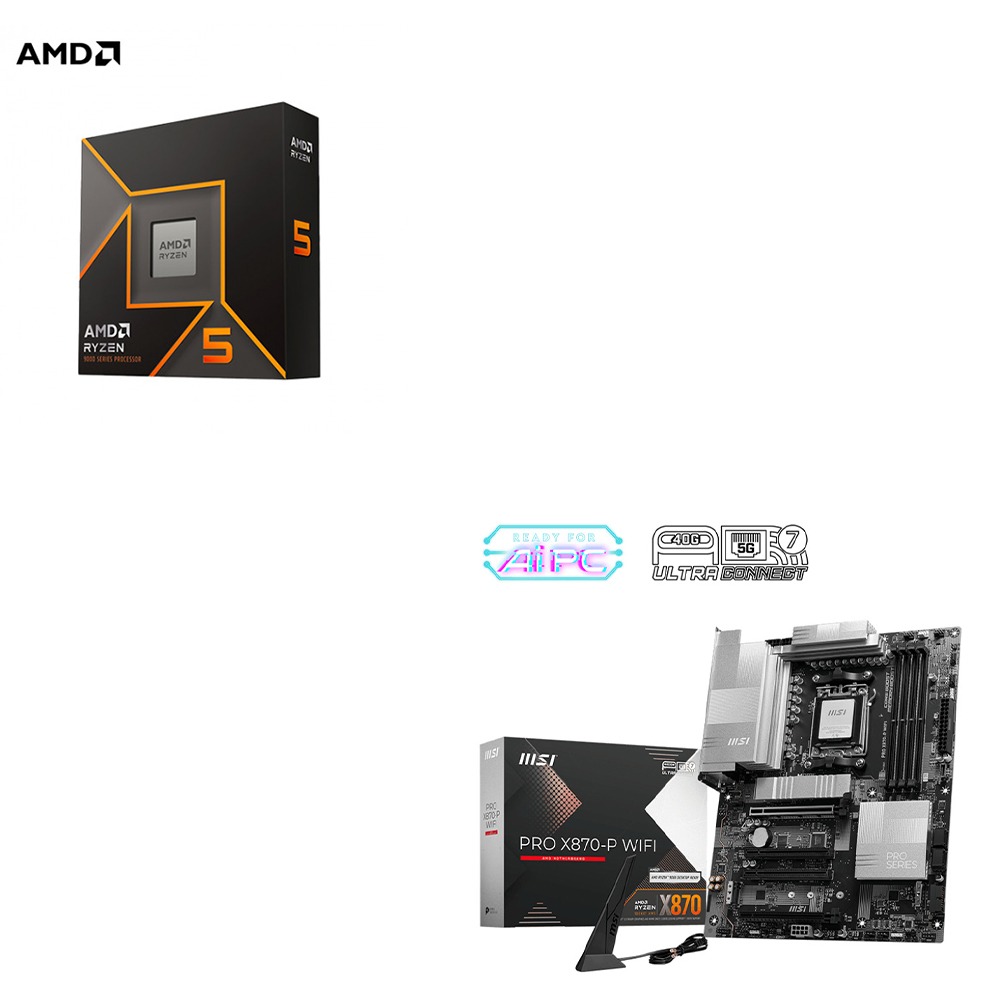 AMD R5-9600X+MSI PRO X870-P WIFI 主機板 (含稅，附發票)-細節圖2