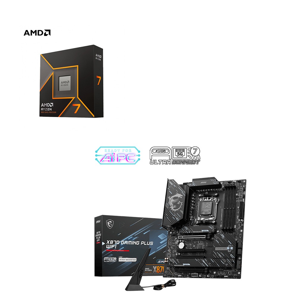 AMD R7-9700X+MSI X870 GMAING PLUS WIFI主機板 (含稅，附發票)-細節圖2